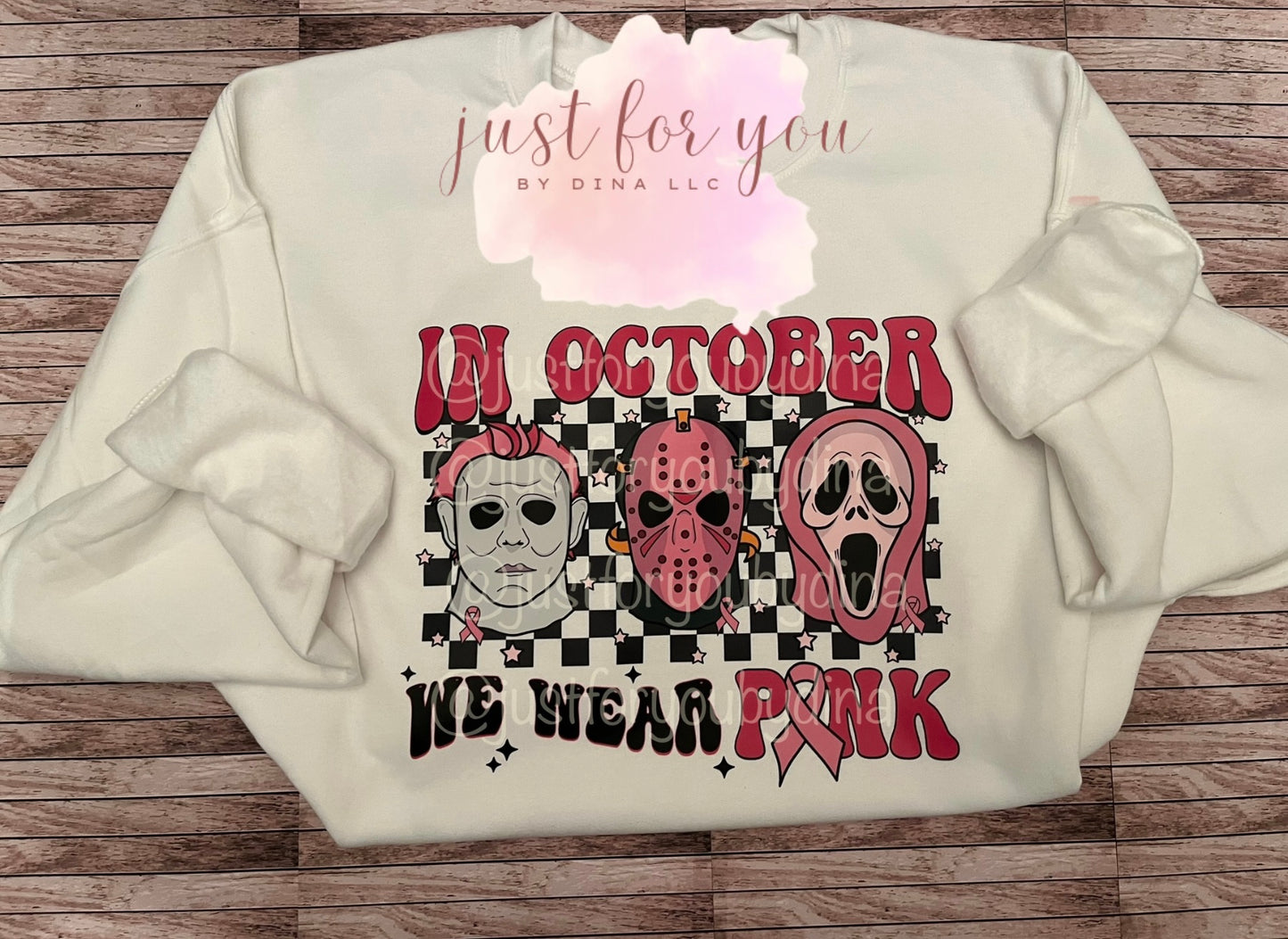 Breast Cancer Awareness Horror Crewneck